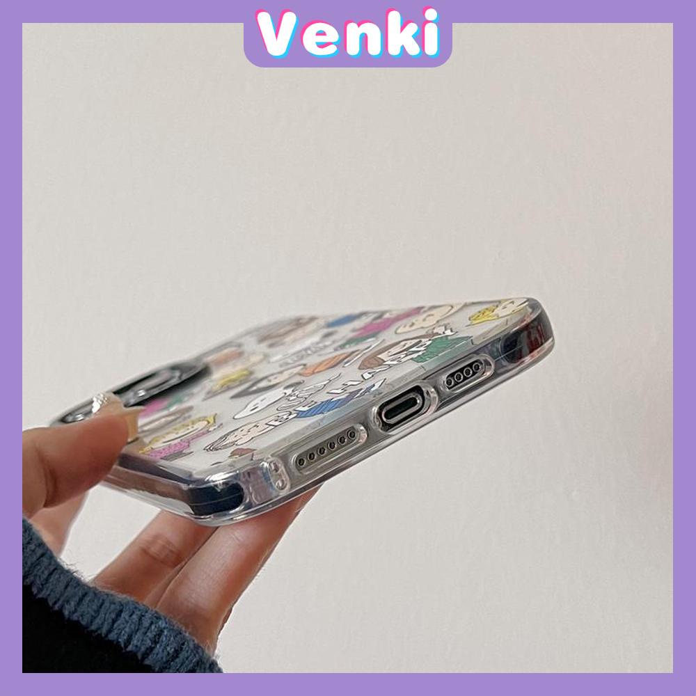 Venki - Case iPhone 11 iPhone Case Soft Case Clear Case Tebal Tahan Guncangan Bingkai Kamera Kelinci Lucu Pelangi Kompatibel dengan iPhone 14 Pro Max 13 Pro Max 12 Pro Max 11 Pro Max XR XS 7