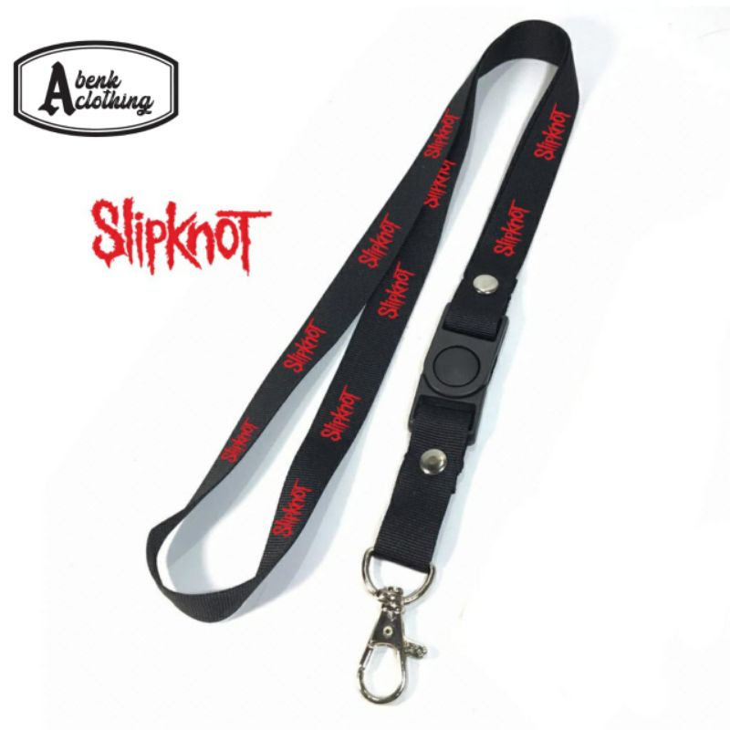

Tali Lanyard SLIPKNOT BAND METAL GANTUNGAN KUNCI/GANTUNGAN ID CARD/GANTUNGAN POD hitam