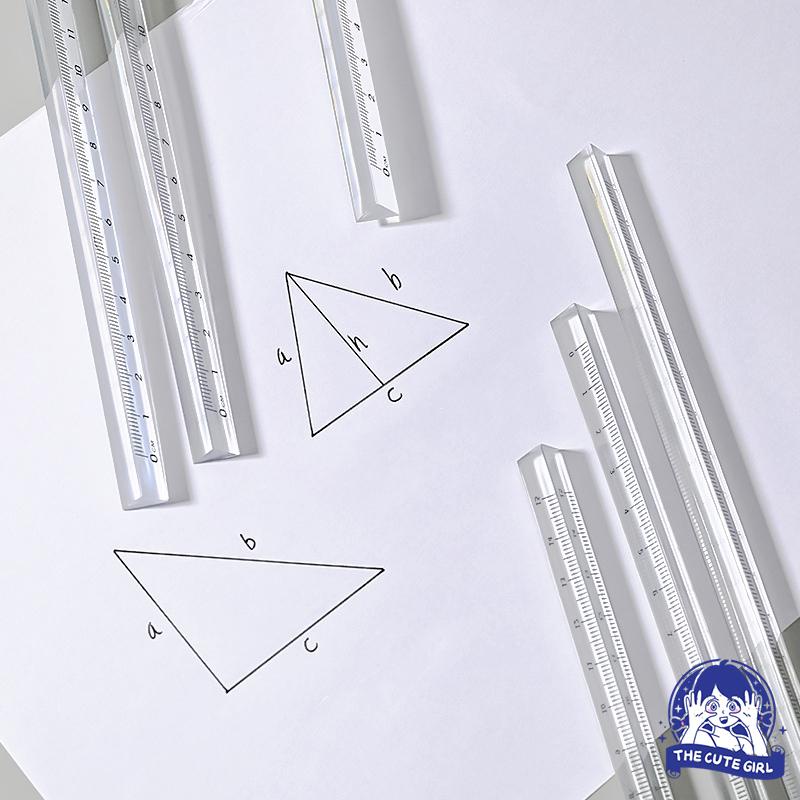 Transparent Triangle Ruler/ Penggaris Segitiga Transparan 15cm &amp; 20cm - Stazionario