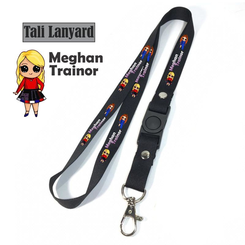 

lanyard MEGHAN TRAINOR tali lanyard SINGER AMERICA gantungan kunci name tag id card kartu nama / tali lanyard gantungan leher fullprint
