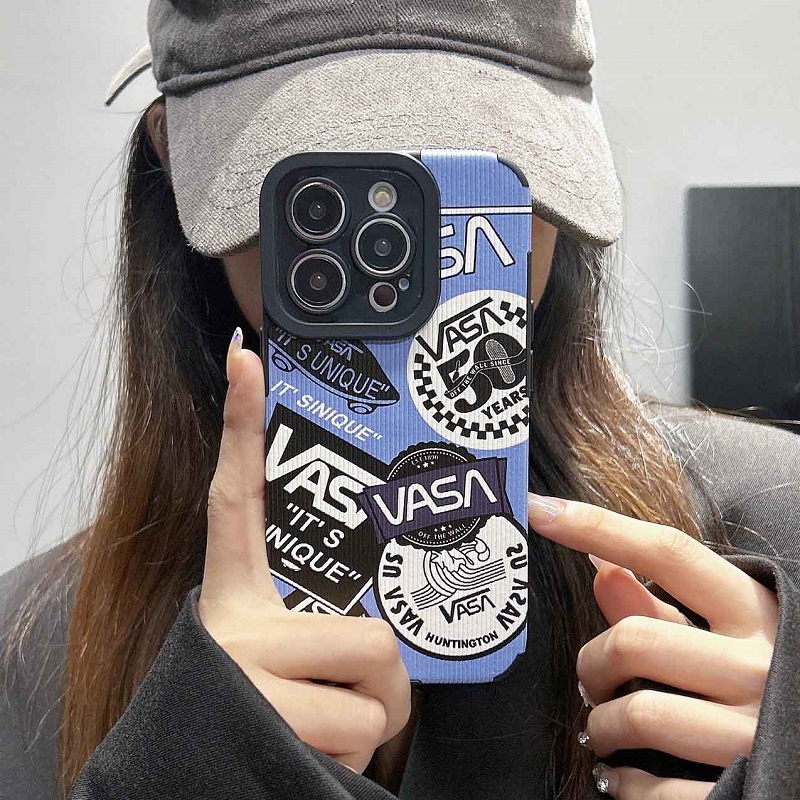 IPHONE Soft case Pelindung Kulit Tekstur Vertikal VANS Untuk Iphone14 13 12 11 Pro Max X XR XS Max7 8 Plus