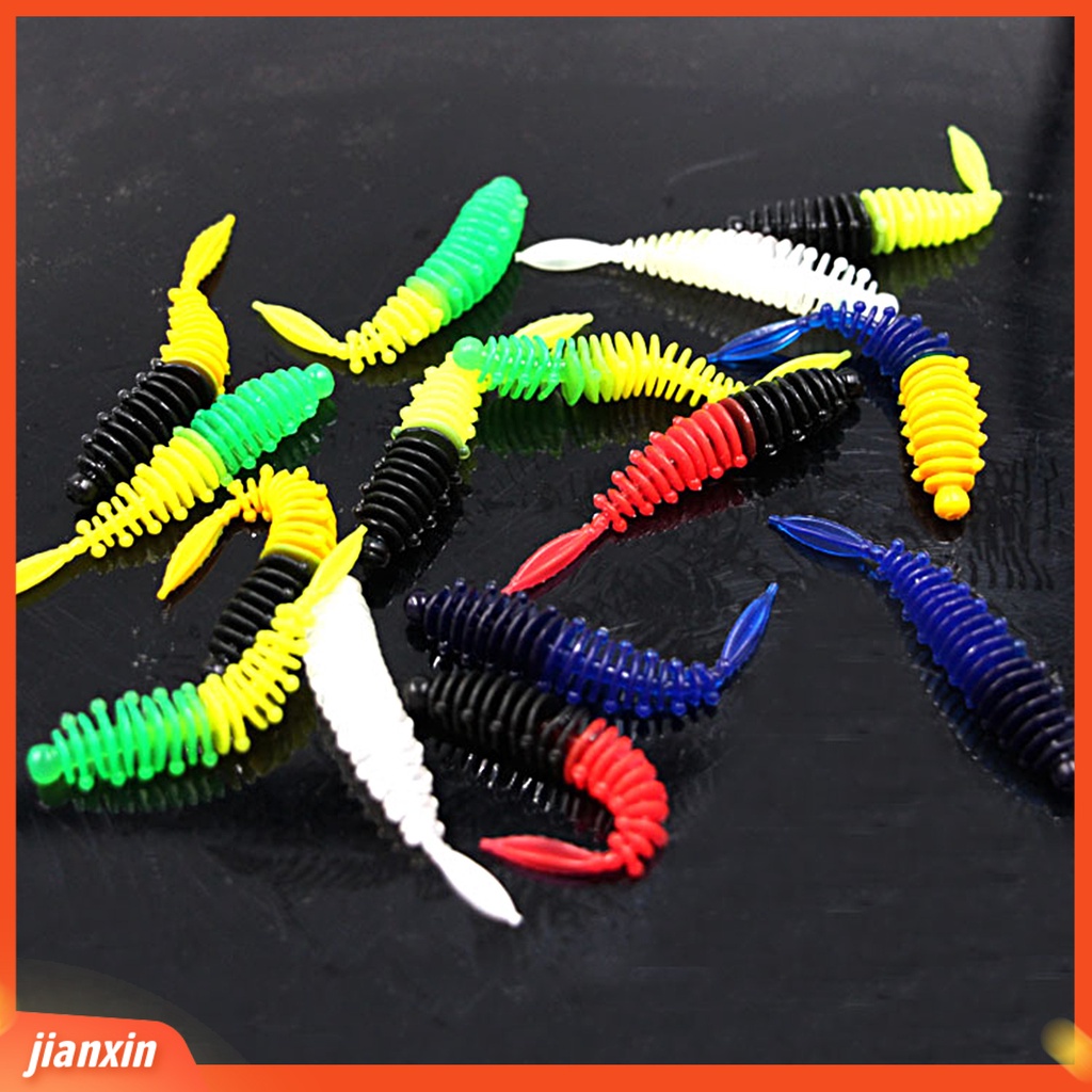 (In Stock) 8Pcs/Set 5.5cm /1.3g Umpan Pancing Simulasi Warna Terang Fleksibel Hidup Reusable Fish Attraction Universal Lembut PVC Trout Memancing Buatan Cacing Swimbait Alat Pancing