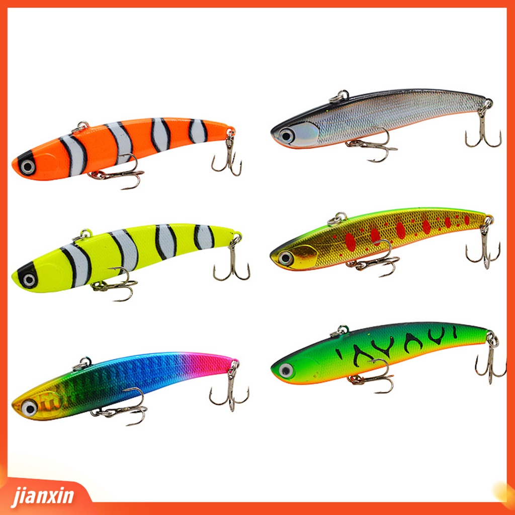 (In Stock) 7.9cm /14g ABS Ikan Kecil Umpan Keras Buatan Trembling Lure Dengan Kait Treble Perlengkapan Memancing