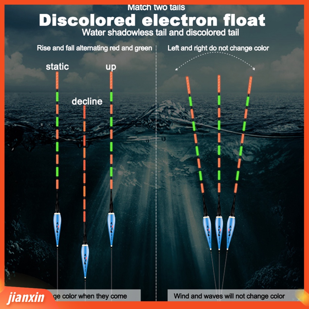 (In Stock) Pelampung Elektronik Perubahan Warna Mengurangi Kelelahan Visual Sepuluh Spesifikasi Gigitan Ikan Mengingatkan Elektron Pelampung Peralatan Memancing