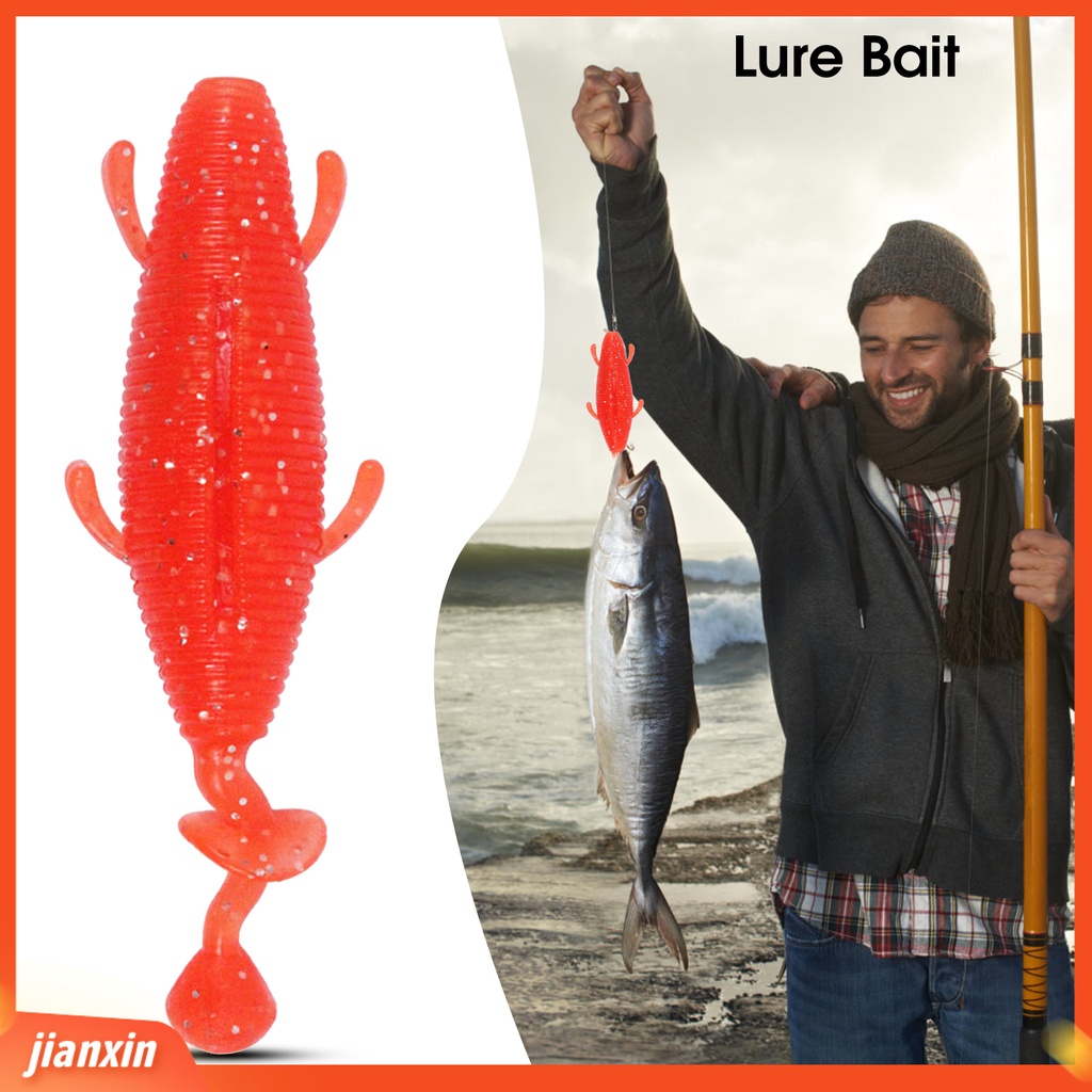 (In Stock) 4Pcs 15g Umpan Umpan Ikan Simulasi Tinggi Menggoda Elastis Bercahaya Bentuk Larva Hidup Lembut Palsu Lure Fishing Tackle