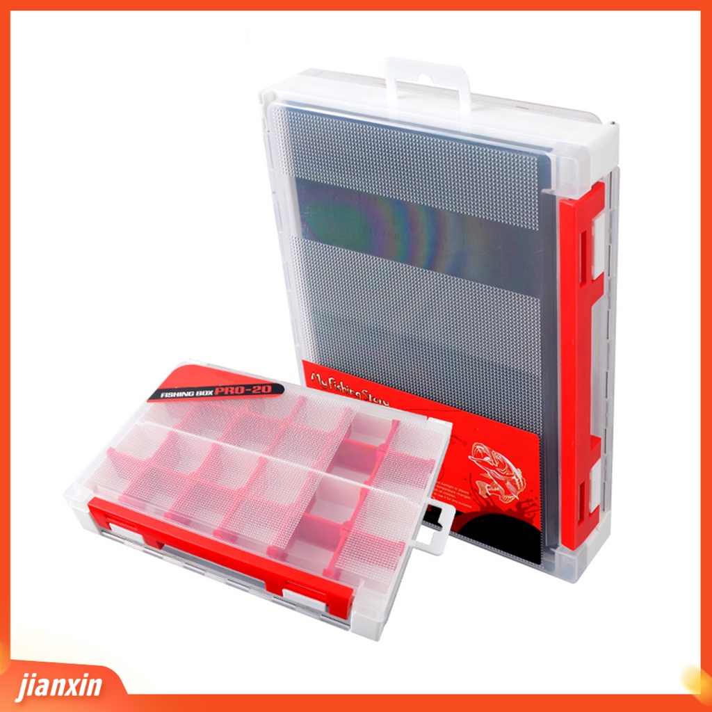 (In Stock) Double Layer Kotak Penyimpanan Plastik Multifungsi Wadah Umpan Pancing Portabel