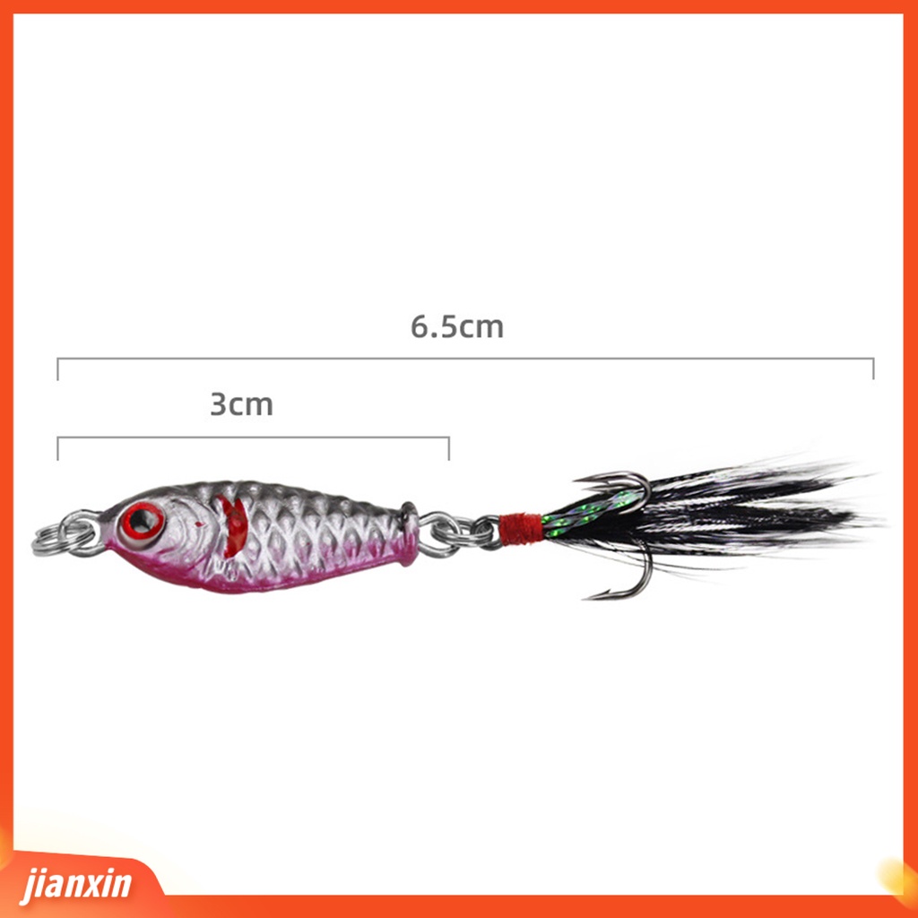 (In Stock) 4Pcs 3cm 6g Umpan Palsu Berbentuk Ikan Kait Tajam Manusia Hidup Tembakan Panjang Umpan Ikan Untuk Memancing Di Laut