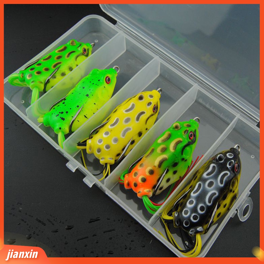 (In Stock) 5Pcs/Set 6cm Memancing Buatan Manusia Hidup Umpan Wobbler Kodok Berbentuk Ikan