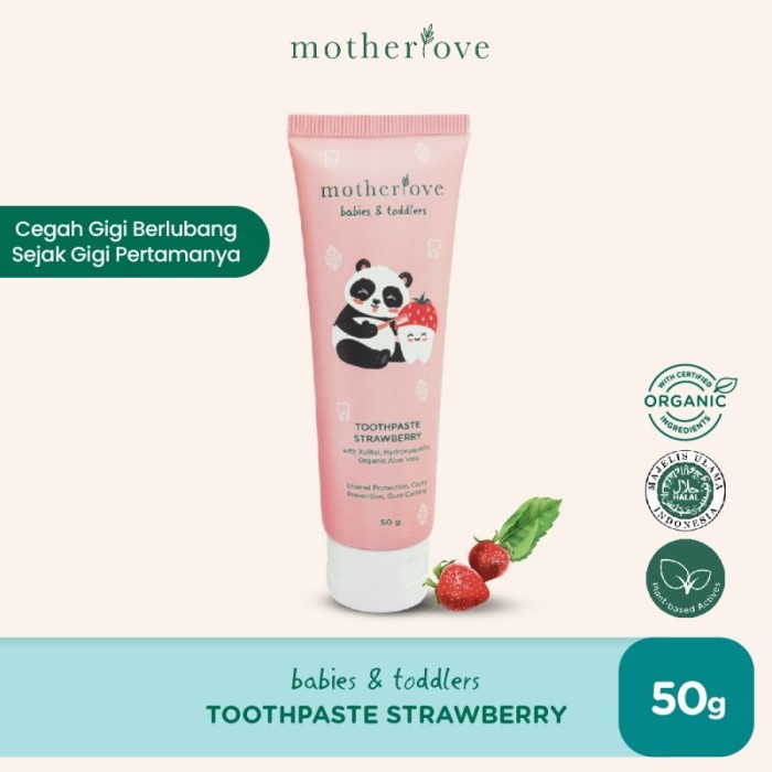 MOTHERLOVE Babies &amp; Toddlers Toothpaste 50g Pasta Gigi Bayi Aman Tertelan