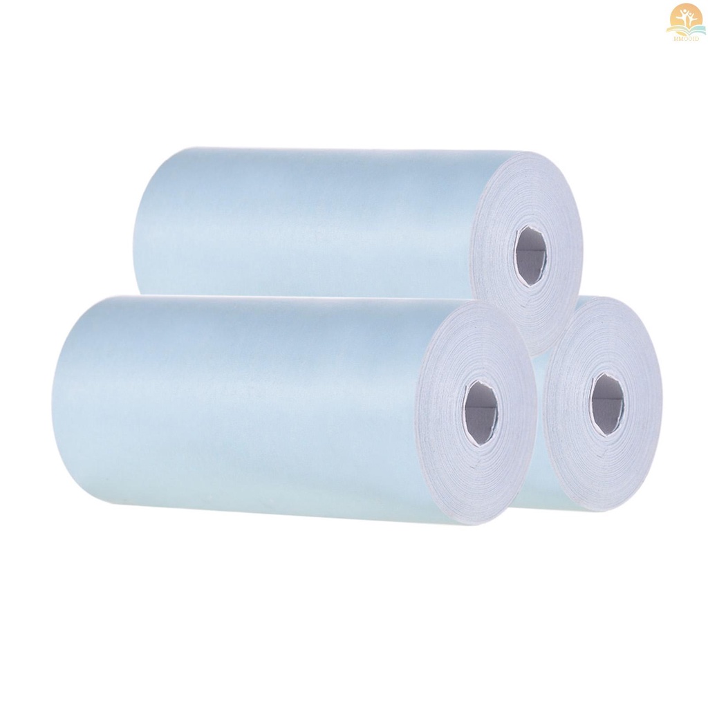 In Stock Color Thermal Paper Roll 57*30mm Nota Tagihan Kertas Foto Cetak Bening Untuk PeriPage A6 Pocket Thermal Printer Untuk PAPERANG P1/P2 Mini Photo Printer Isi 3roll