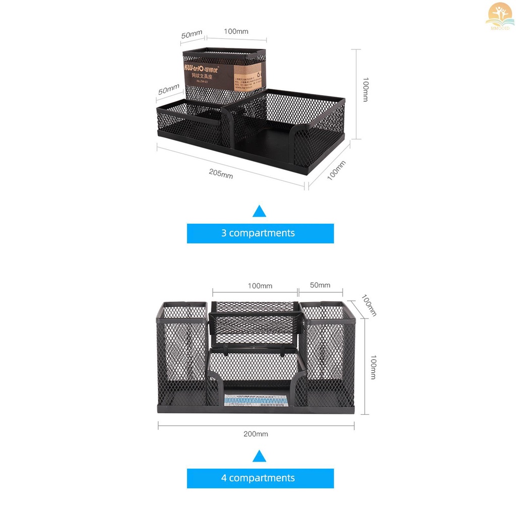 In Stock KW-triO Mesh Desk Organizer Perlengkapan Kantor Tempat Pensil Dan Keranjang Penyimpanan Untuk Untuk Desktop Organizer Penggaris Wadah Rumah Modern Bisnis Komersial Kantor Sekolah Dec