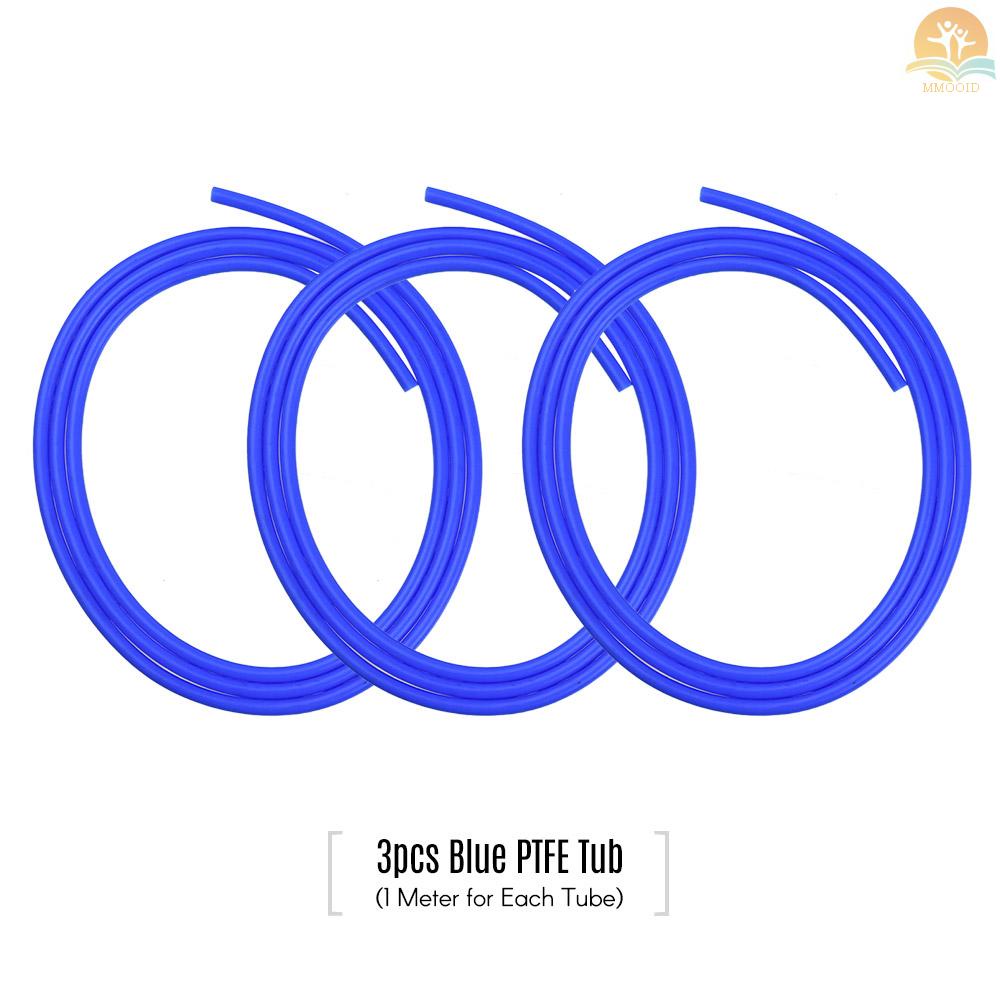 In Stock 3pcs Pipa Selang Tabung PTFE Biru 1meter Dengan 3pcs PC4-M6 Fitting Pneumatic 3pcs Konektor Fitting PC4-01 Untuk Printer 3D Filamen 1.75mm