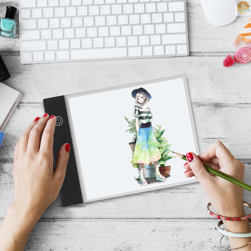 In Stock LED A5 Graphic  Light Pad Digital  Copyboard with 3-level Adjustable Brightness for Tracing Drawing Copying Viewing DIY Art Craft Diamond Jewel Paint Supplies