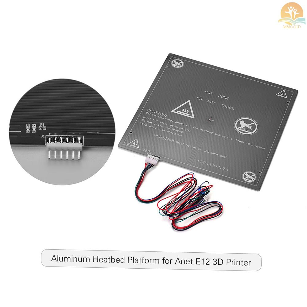 In Stock 12V 3D Printer Hot bed Pemanas Platform Heatbed Aluminium300 * 300 * 3mm Dengan Kabel Kawat Hot-bed Untuk Anet E12 3D Printer Upgrade Pemasok (1pcs)