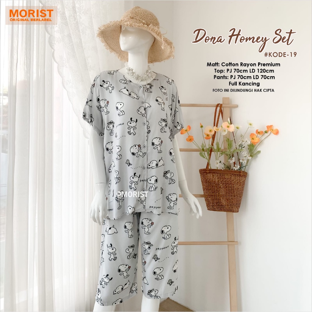 Dona Homey Set (19-21) ORI MORIST | Ld120 Cotton Rayon Premium