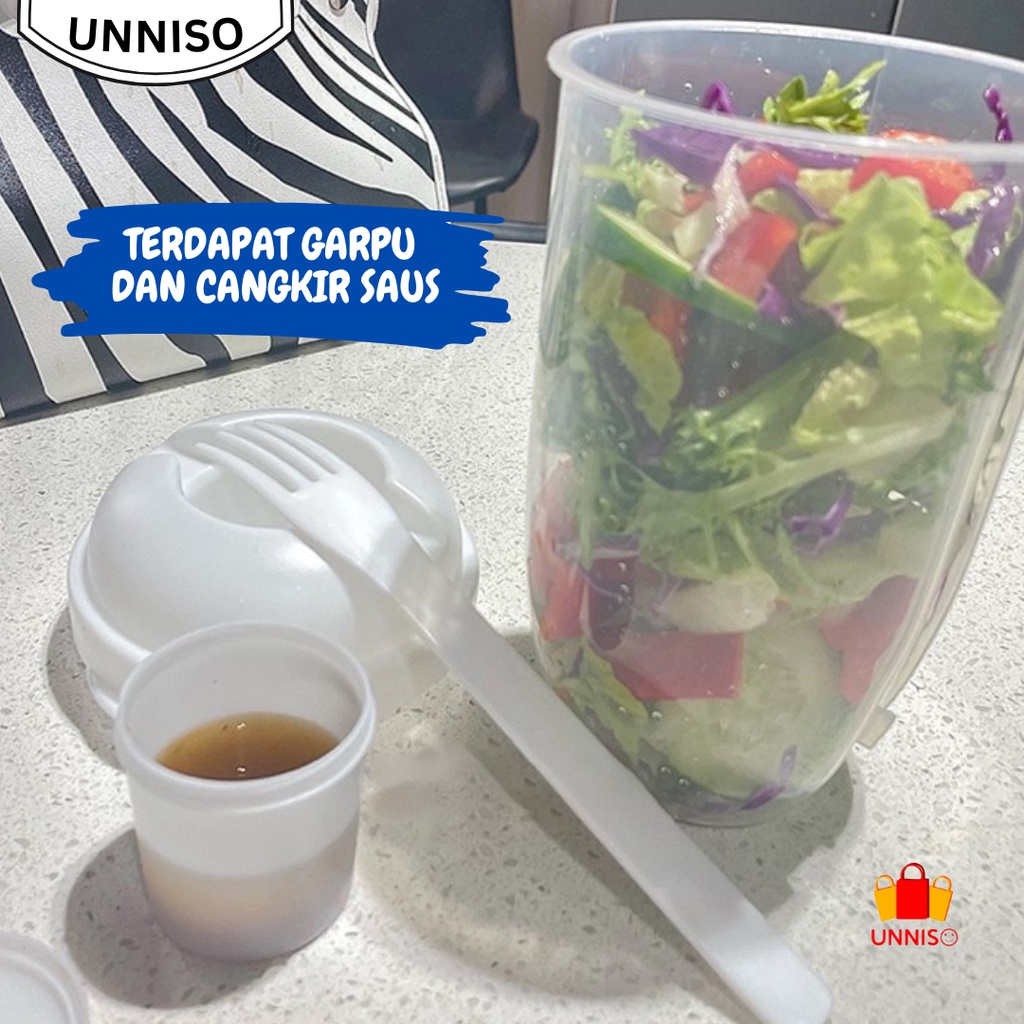 UNNISO - Mug Portable Salad Cup Multifungsi