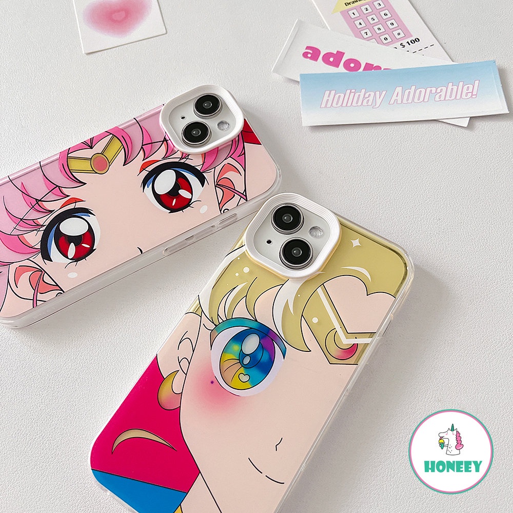 IPHONE Fashion Kartun Sailor Moon Phone Case Kompatibel Untuk Iphone14 12 13 11 Pro Max12 13pro 14pro XR XS 7Plus 8Plus 3-in-1 Removable Back Cover