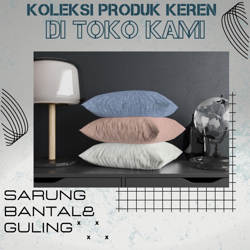 1 SET Sarung bantal/guling dewasa embos modern&amp;minimalsi terbaru