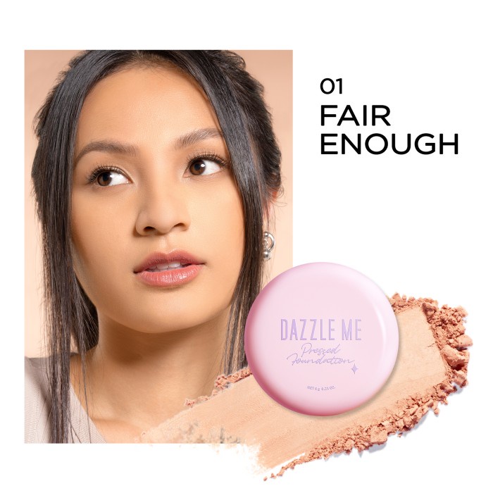 DAZZLE ME Muse Pressed Foundation | Long Lasting Blurring Matte - 6,g