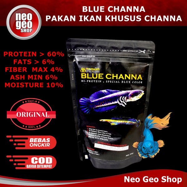 Pelet PREMIUM 88 BLUE BIRU CHANNA CANA Makanan Pakan ikan