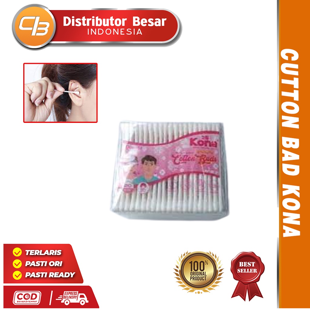 [ DBI ] Cotton Bud Merk Kona Dewasa dan Anak Bayi isi 20 Stik (1 PACK) Bisa COD Bayar di tempat