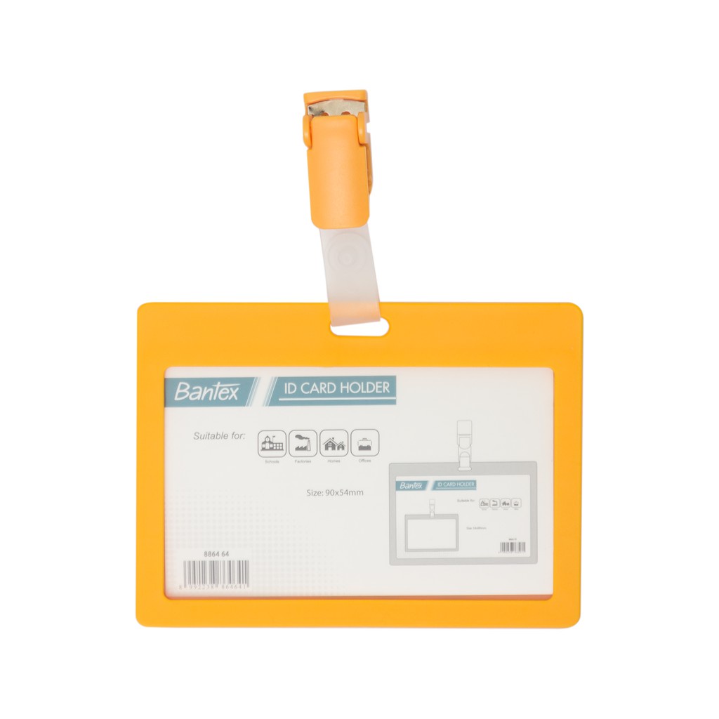

[Artomas] Bantex ID Card Holder With Clip 90x54mm Landscape Mango 8864 64