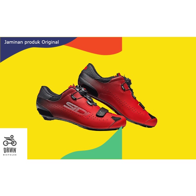 Sepatu Road Bike Shoes Sidi Sixty Black Red Original