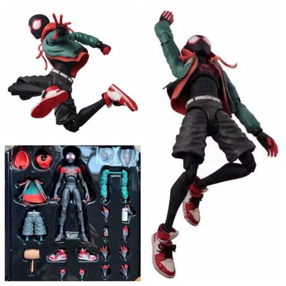 Figure Anime Spider-Man, Action Figure Spider Man Miles Bergerak Bersama, Mainan Model Legenda Spiderman Bergerak Sentinel Marvel Untuk Dekorasi Meja