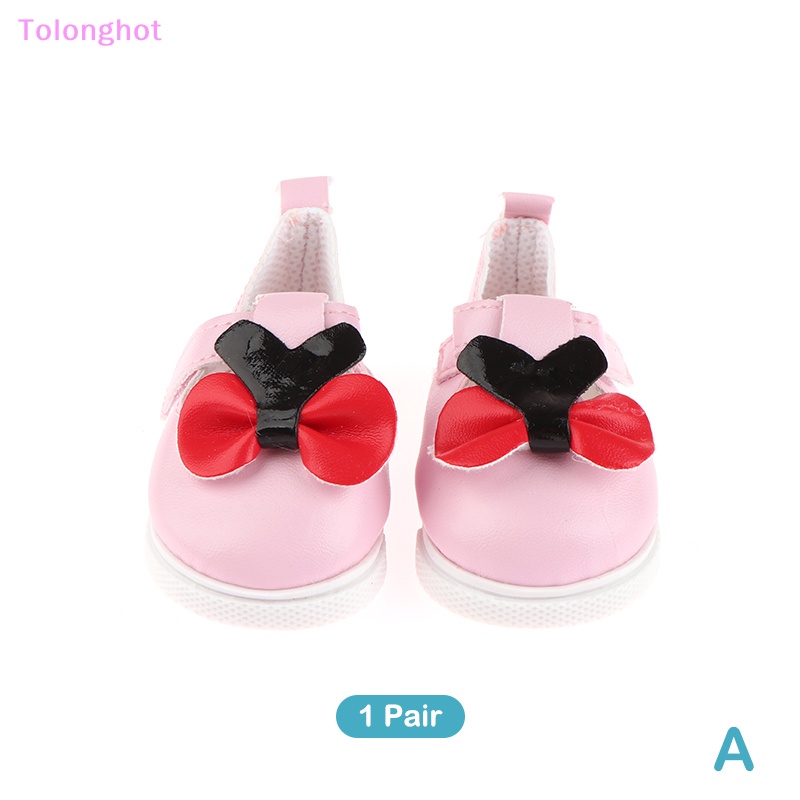 Tolonghot&gt; 1pasang Sepatu Boneka 18inch Sepatu Boneka Mainan Lucu Dasi Kupu Sepatu Datar Mini Velcro Sepatu Boneka Aksesoris Gadis Hadiah Dengan Baik