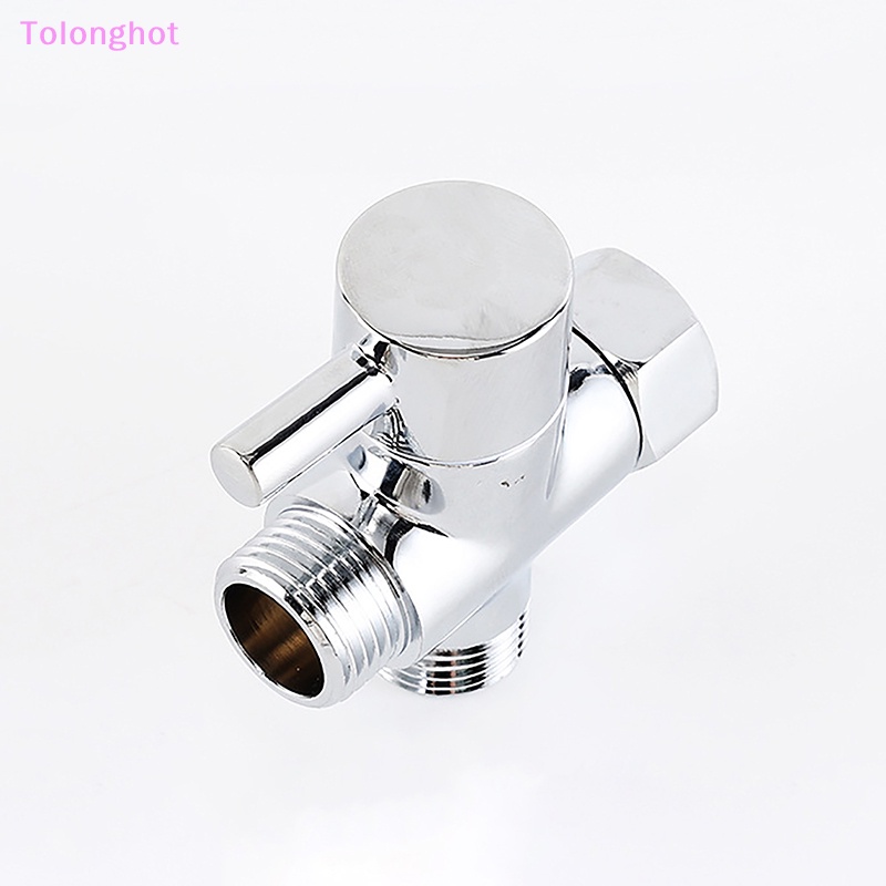 Tolonghot&gt; 2023 New Bidet Chrome T Adapter Dengan Shut-off Valve T Adapter 3 Arah7 /8&quot; 1/2&quot;3 /4&quot; Valve Untuk Sumur Kloset Toilet Genggam