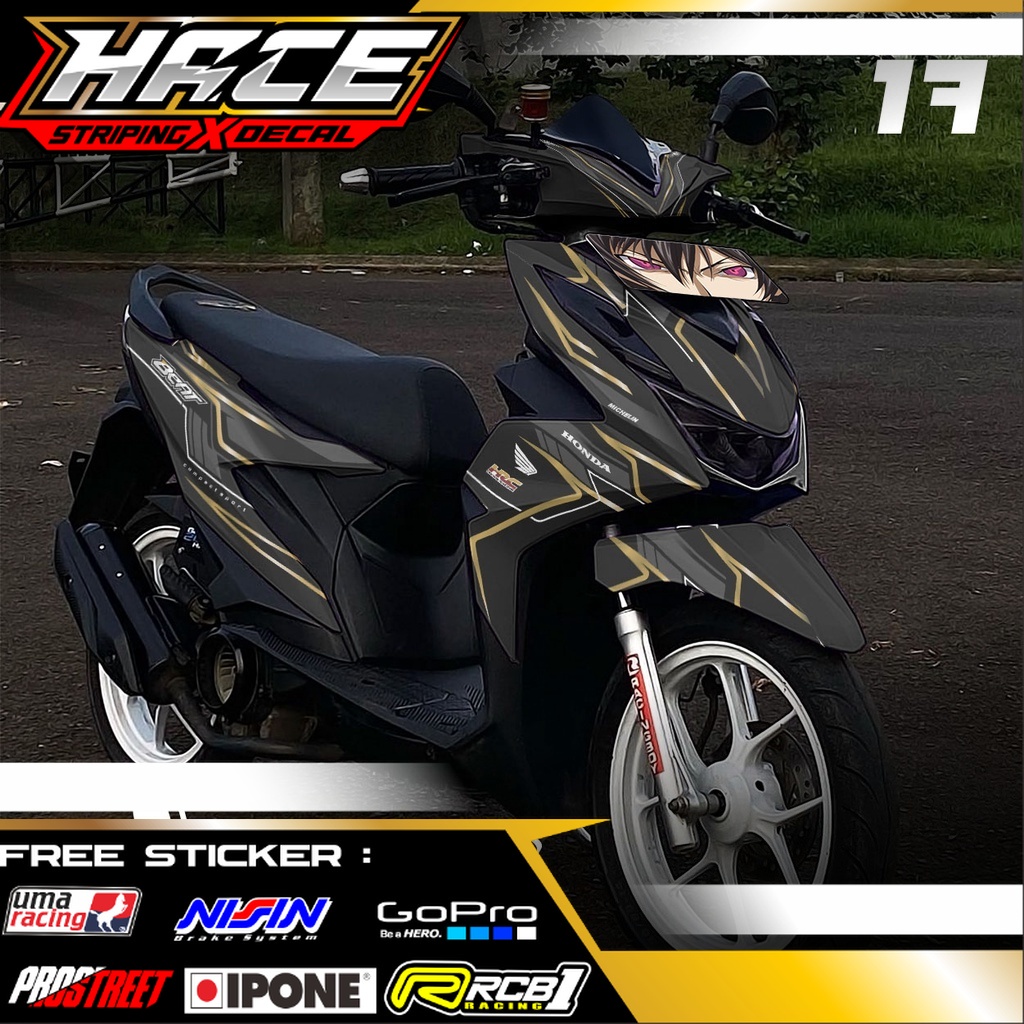 DECAL HONDA BEAT DELUXE 2022 FULL BODY - DECAL BEAT DELUXE VARIASI RACING 17