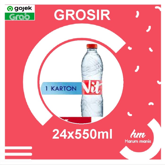 

Vit Air Mineral Botol Sedang 550ml x 24 / 1 dus