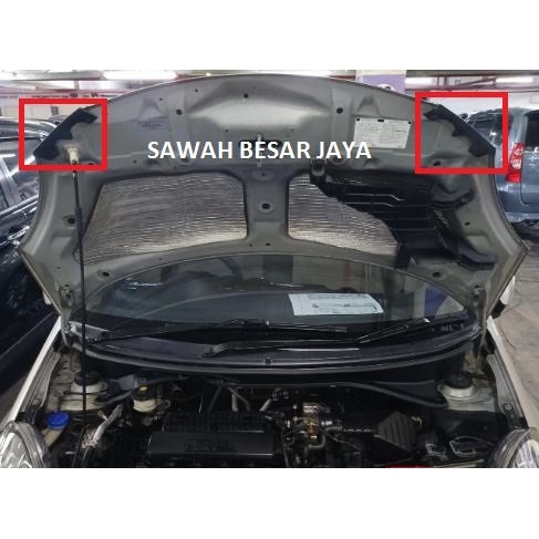 Seal Rubber Karet Kap Mesin Tengah Samping Kiri atau Kanan Honda Brio Gen 1 2012 2013 2014 2015 2016