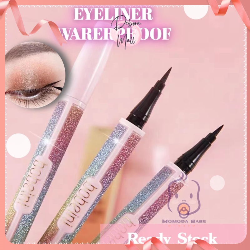 【Debora Mall】MOMO Air Cair Eyeliner Pensil Pergi Dengan Mascara Dan Bulu Mata Make Up Eyeliner Eyeliner Waterproof Pen Anti