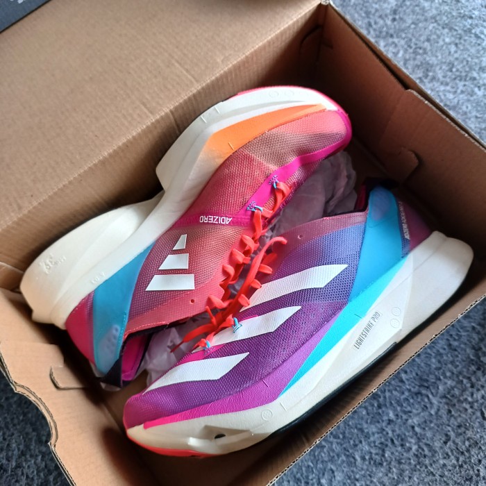 Adidas Adizero Adios Pro 3 Race Week 2 Gydnia Signal Pink || cyan