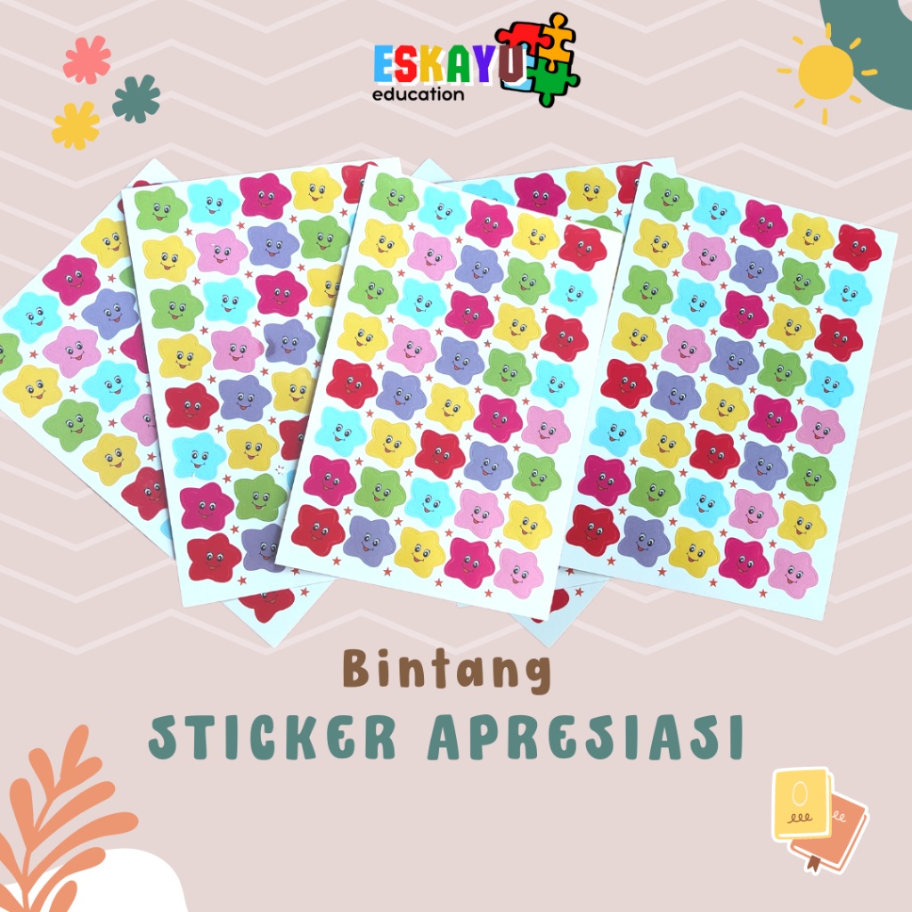 

Reward Sticker / Sticker Bintang Apresiasi SMILEY STAR Stiker Bintang 1 lembar 3 3