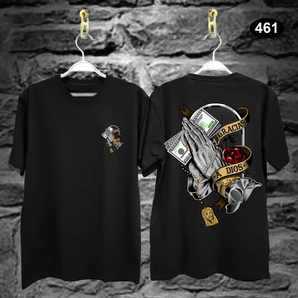 Baju Kaos Jepang Distro Tshirt Pria Wanita Boneka Keren Lengan Pendek A Dios Hitam Terbaru Cewek Cow
