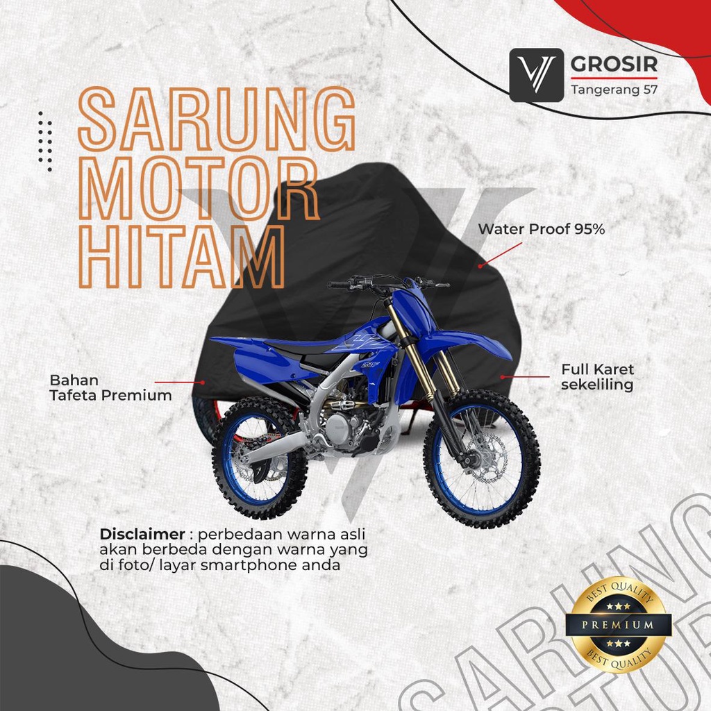 BODY COVER YAMAHA YZ 125 X YZ 250F FX SARUNG MOTOR BLACK PREMIUM