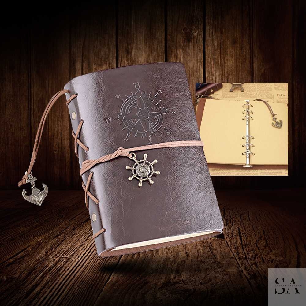 

Buku Catatan Harian Binder Kulit Retro Pirate Daily Notebook - 8005