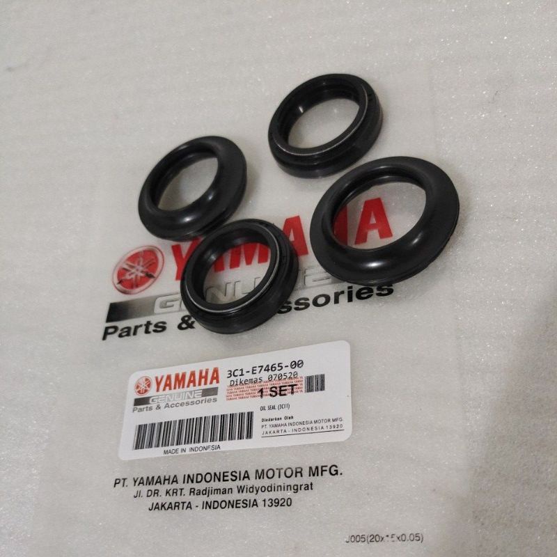 Sil seal Oli Skok shock depan + Sil seal debu SET sepasang Yamaha Vixion Old lama Original ASLI - RP