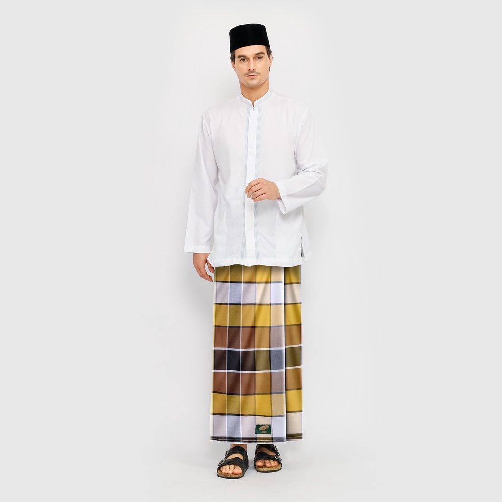 Sarung ATLAS Favorit Simalungun Coklat Kuning