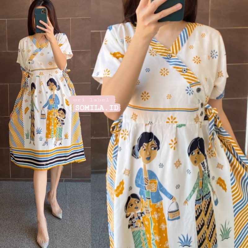 ORI SOLO FIT TO MAX LD 115. GROSIR DASTER  TERBARU BUSUI CHIBI KIMONO PT SERUT HOME DRESS BATIK BU T