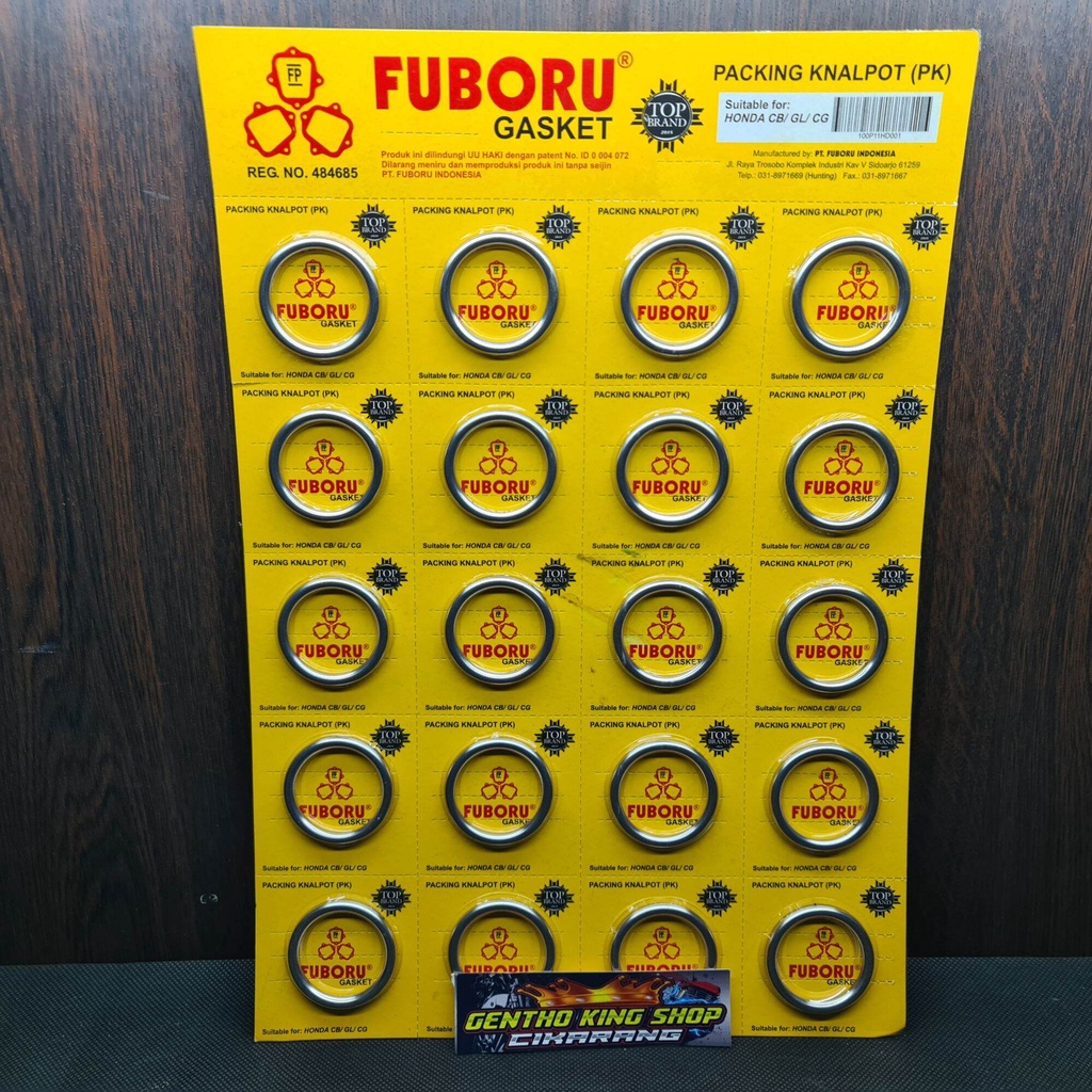 20 PCS PAKING KNALPOT CB / GL / CG / TIGER / MEGA PRO / VERZA / CRF PERPAK GASKET FUBORU