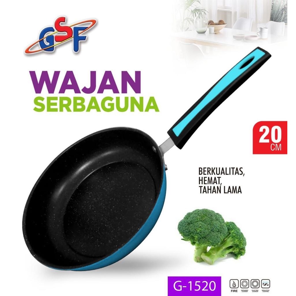 WAJAN TEFLON SERBAGUNA GSF G-1520, G-1522 / WAJAN TEFLON GSF FRYPAN / GSF TEFLON SERIES G-1520 G-152