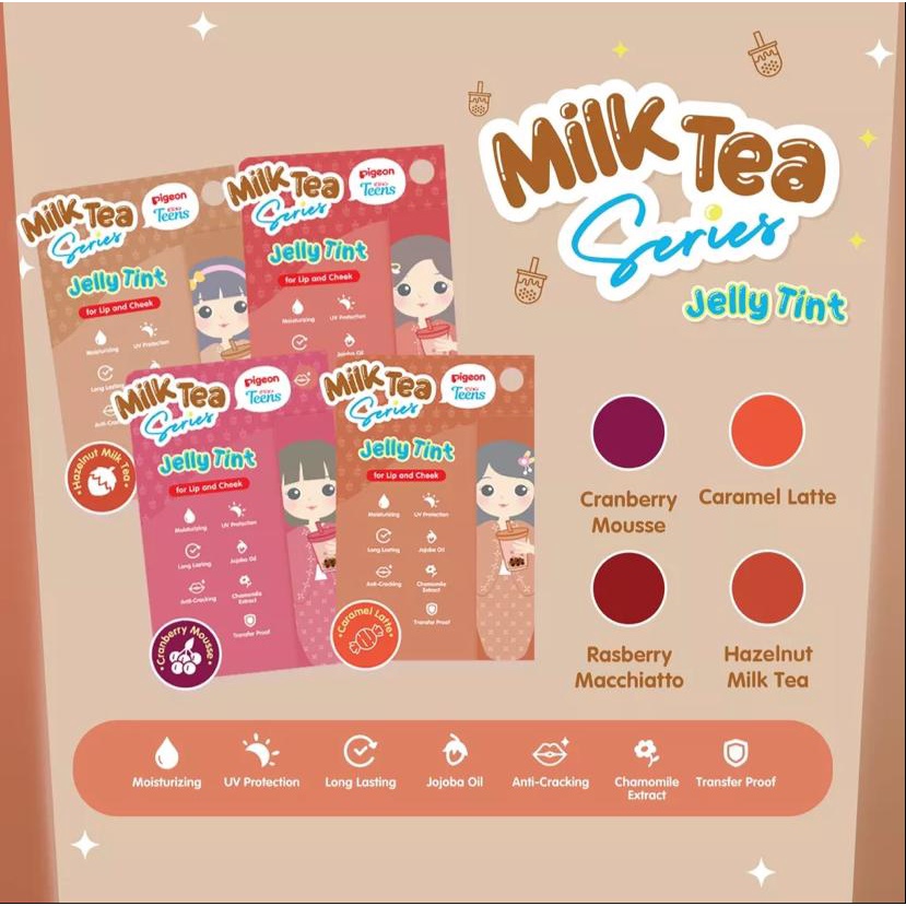 PIGEON Teens Jelly Tint Berry/Cherry/Peach/Strawberry/Caramel Latte/Hazelnut Milk Tea/Raspberry  Mac
