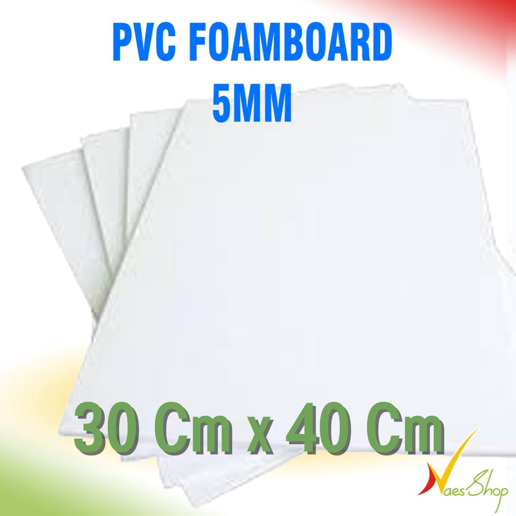 PVC Foamboard 5mm Putih papan lembaran 30cm x 40cm