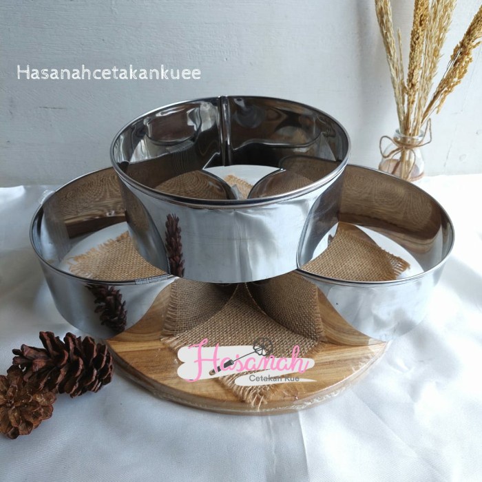 Ring cutter kue bolu bulat stainless tebal 16 cm - BULAT, Tinggi 10 cm