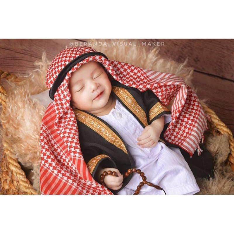 ZF54TN [nam.kid] Gamis Sorban Aqiqah Bayi laki laki | igal anak | jubah askar | set photoshoot newbo