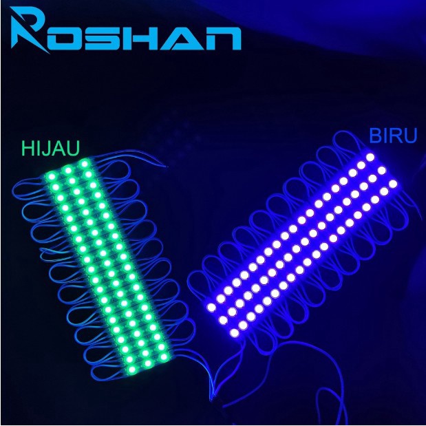 Lampu LED Modul Strip 3 Mata 12V 12 Volt Roshan Dekorasi Lampu Hias