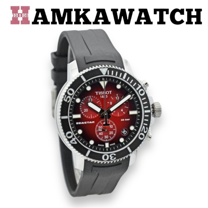 JAM TANGAN TISSOT SEASTAR ORIGINAL T120.417.17.421.00 JAM TANGAN RUBER Vs